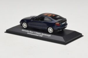 Mercedes C-Class Sportscoupe CL203 Blue Metallic Bundespressball Minichamps 1:43 MB010 Metall – Bild 3 von 5