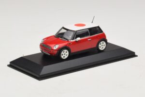 Mini Cooper One R50 Rot Mit Japanischer Flagge Minichamps 1:43 MINI034 Metall – Bild 2 von 5