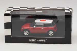 Mini Cooper One R50 Rot Mit Japanischer Flagge Minichamps 1:43 MINI034 Metall – Bild 5 von 5