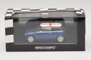 Mini Cooper S R53 Blau Mit Englischer Flagge Minichamps 1:43 MINI012 Metall – Bild 5 von 5