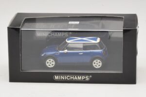 Mini Cooper S R53 Blau Mit Schottischer Flagge Minichamps 1:43 MINI016 Metall – Bild 5 von 5