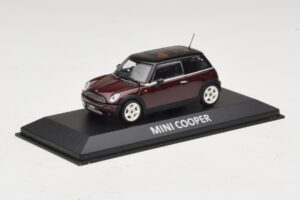 Mini Cooper S R53 Dunkelrot Mit Schwarzem Dach Minichamps 1:43 MINI028 Metall – Bild 2 von 5