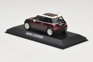 Mini Cooper S R53 Dunkelrot Mit Panoramadach Minichamps 1:43 MINI019 Metall – Bild 3 von 4