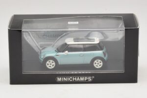 Mini Cooper S R53 Hellblau Metallic Mit Panoramadach Minichamps 1:43 MINI018 Metall – Bild 4 von 4
