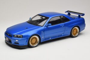 Nissan Skyline GT-R R34 V-Spec II Blau Metallic BBS Felgen KK-Scale 1:12 KKDC120211-2 Metall