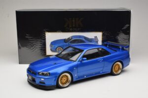 Nissan Skyline GT-R R34 V-Spec II Blau Metallic BBS Felgen KK-Scale 1:12 KKDC120211-2 Metall – Bild 8 von 8