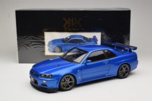 Nissan Skyline GT-R R34 V-Spec II Blau Metallic OEM Felgen KK-Scale 1:12 KKDC120211-1 Metall – Bild 8 von 8