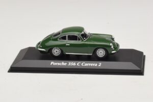 Porsche 356C Carrera 2 Dunkelgrün Maxichamps 1:43 940062360 Metall