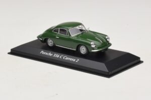 Porsche 356C Carrera 2 Dunkelgrün Maxichamps 1:43 940062360 Metall – Bild 3 von 5