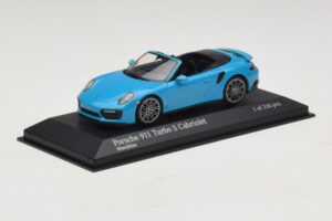 Porsche 911 991.1 Turbo S Cabriolet Blau Minichamps 1:43 410067182 Metall – Bild 2 von 5