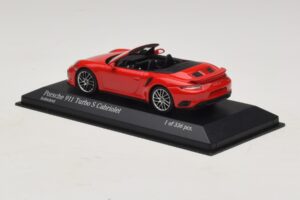 Porsche 911 991.1 Turbo S Cabriolet Rot Minichamps 1:43 410067180 Metall – Bild 3 von 5