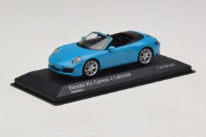 Porsche 911 991.2 Carrera 4 Cabriolet Blau Minichamps 1:43 410067232 Metall – Bild 2 von 5