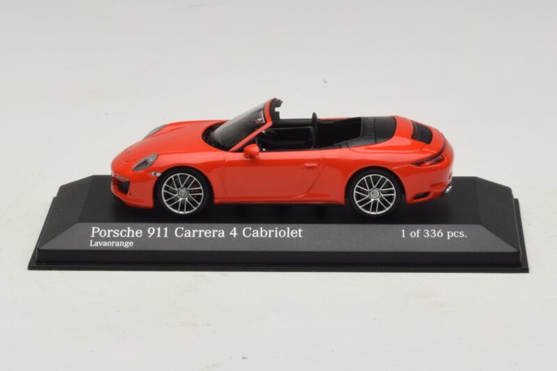 Porsche 911 991.2 Carrera 4 Cabriolet Orange Minichamps 1:43 410067231 Metall