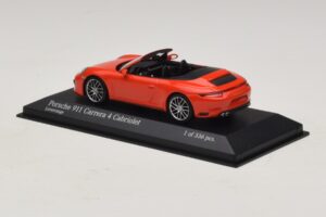 Porsche 911 991.2 Carrera 4 Cabriolet Orange Minichamps 1:43 410067231 Metall – Bild 3 von 5