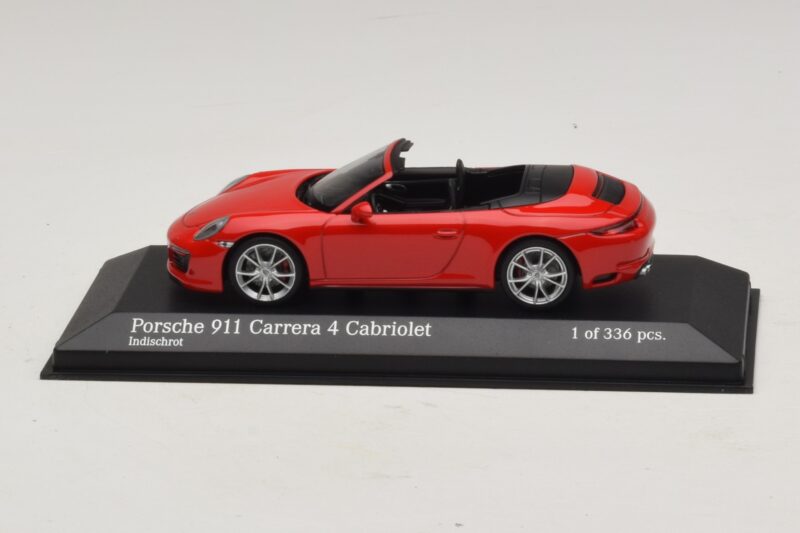 Porsche 911 991.2 Carrera 4 Cabriolet Rot Minichamps 1:43 410067230 Metall
