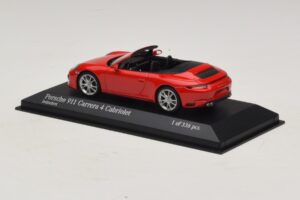 Porsche 911 991.2 Carrera 4 Cabriolet Rot Minichamps 1:43 410067230 Metall – Bild 3 von 5