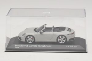 Porsche 911 992 Carrera 4S Cabriolet Grau Minichamps 1:43 410069331 Metall – Bild 4 von 5