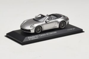 Porsche 911 992 Carrera 4S Cabriolet Silber Minichamps 1:43 410069330 Metall – Bild 2 von 5